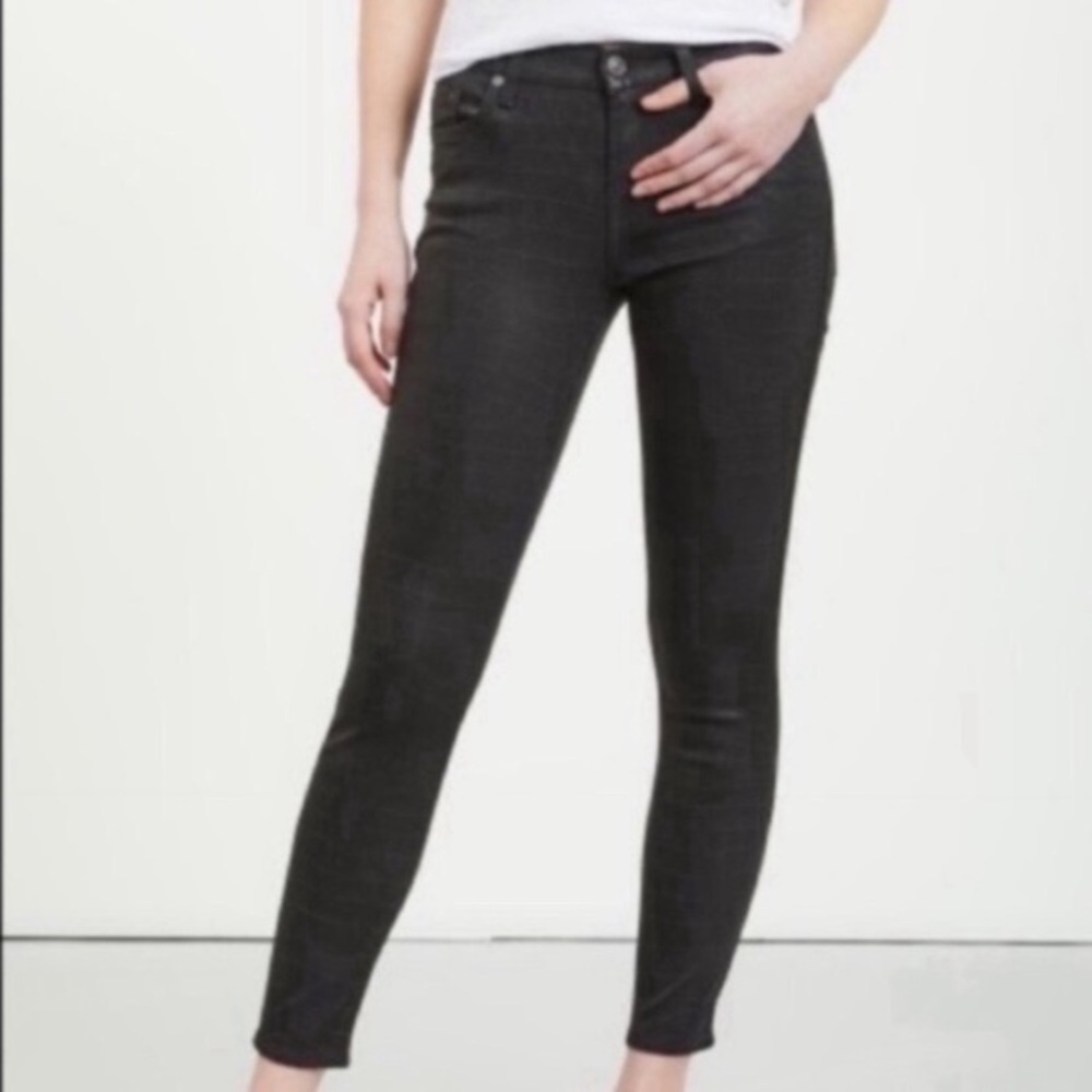 NWT 7 For All Mankind Charcoal Grey The Ankle Skinny